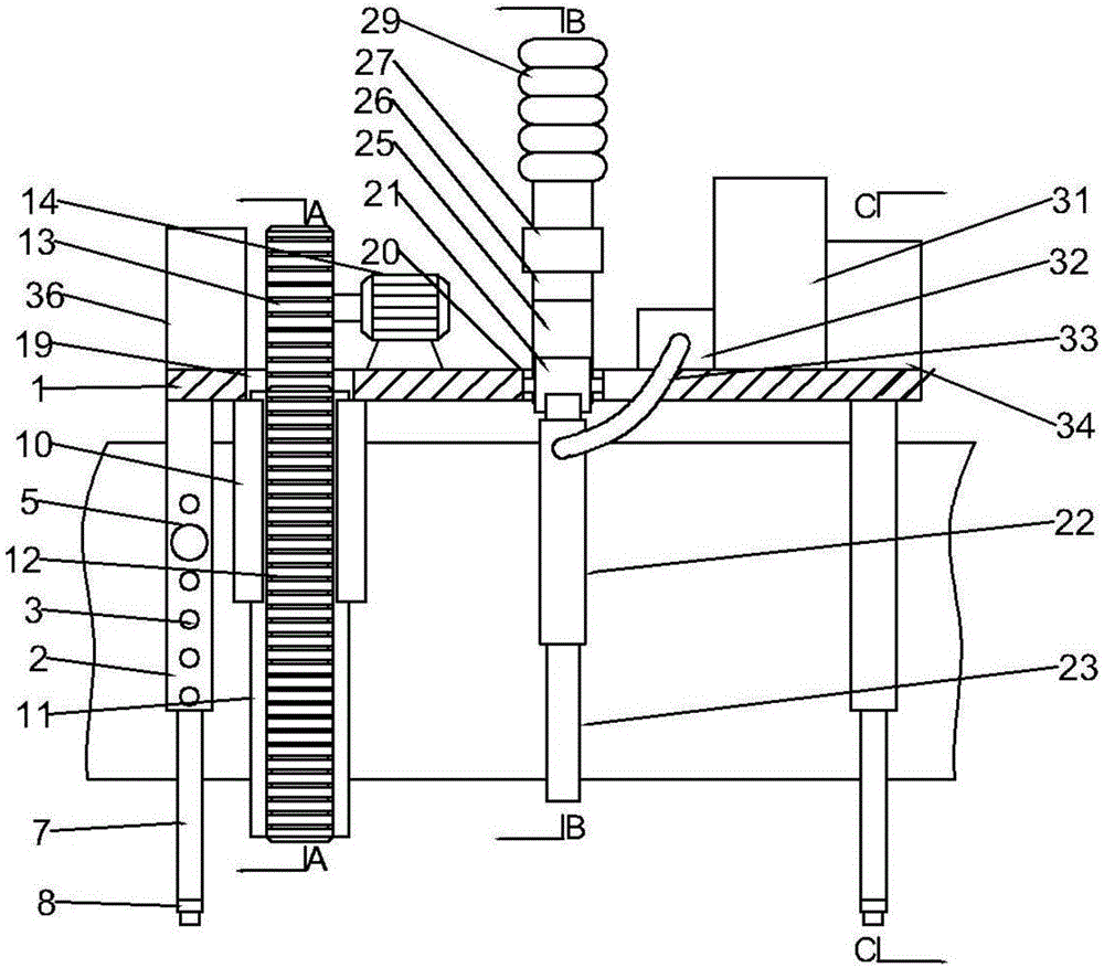 Anti-corrosion paint spraying maintenance device applicable to oil transferring pipelines of multiple specifications