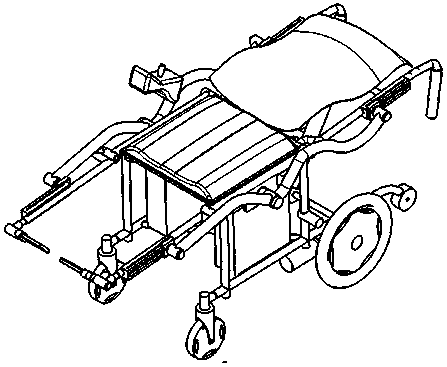 Linked-control electric reclining wheelchair