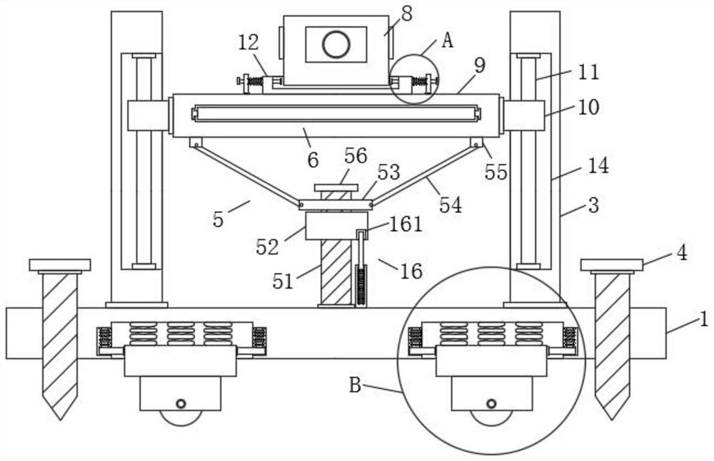 Measuring device for civil engineering construction