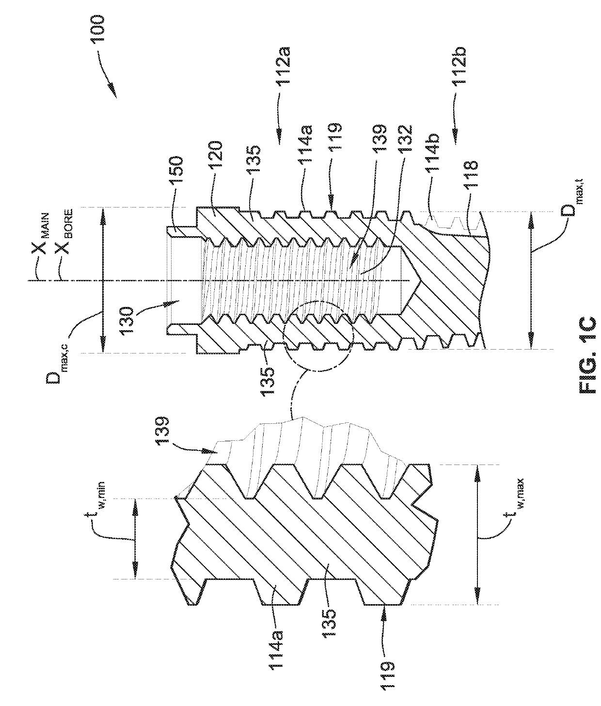 Angulated dental implant