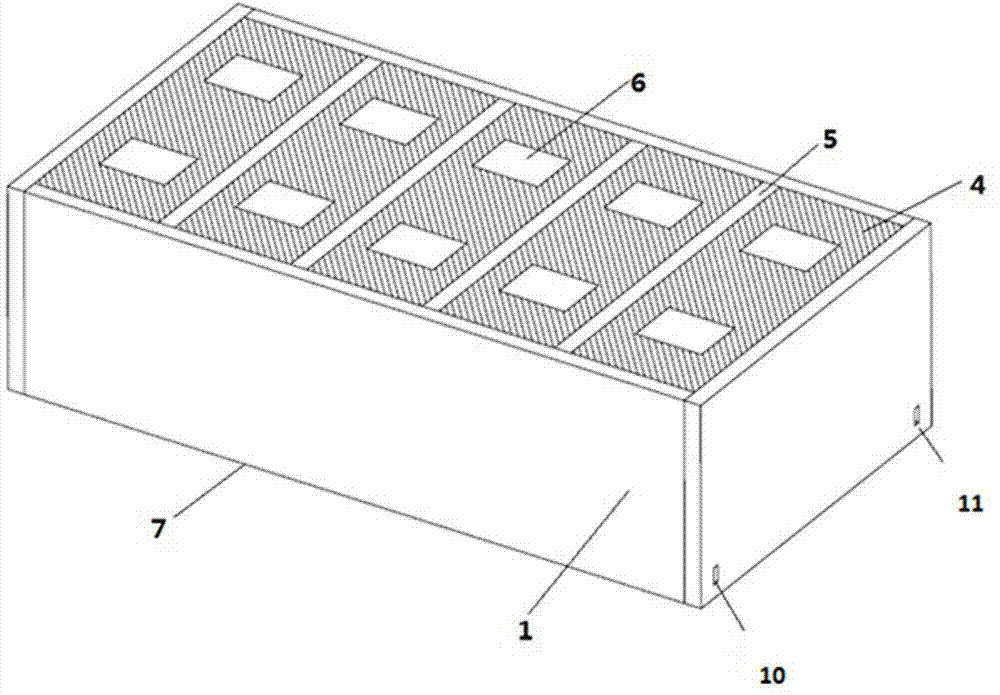 Water cooling and composite phase change material combined power battery heat dissipating device