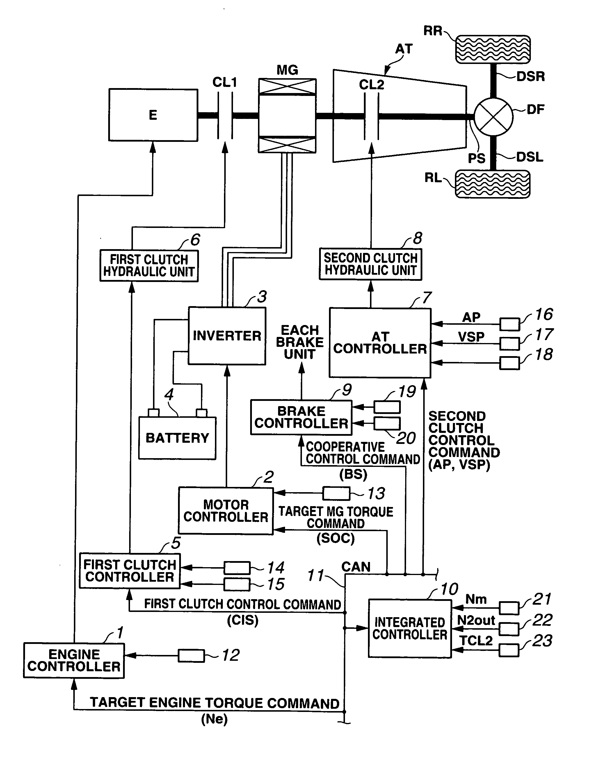 Mode transition control system for hybrid vehicle