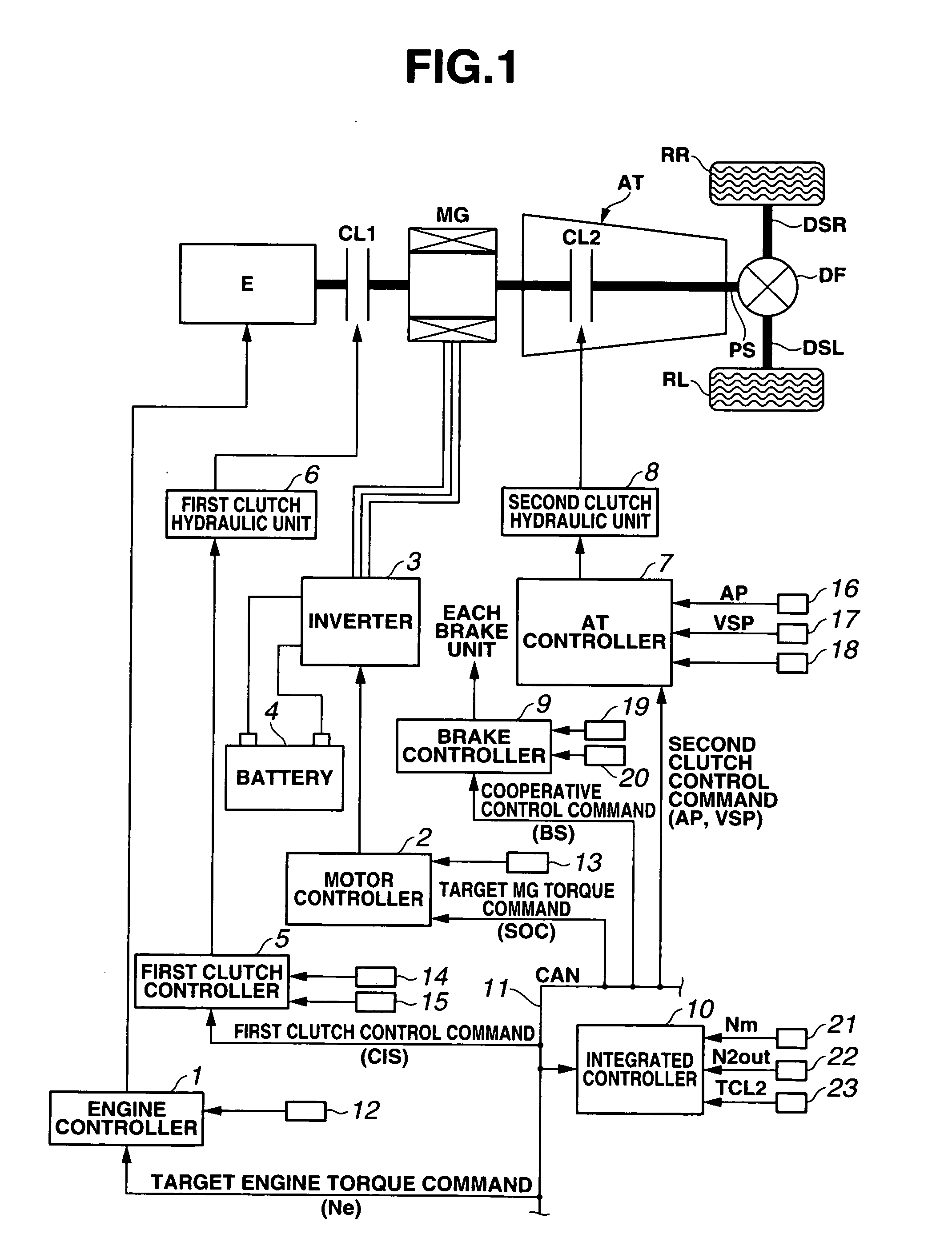 Mode transition control system for hybrid vehicle