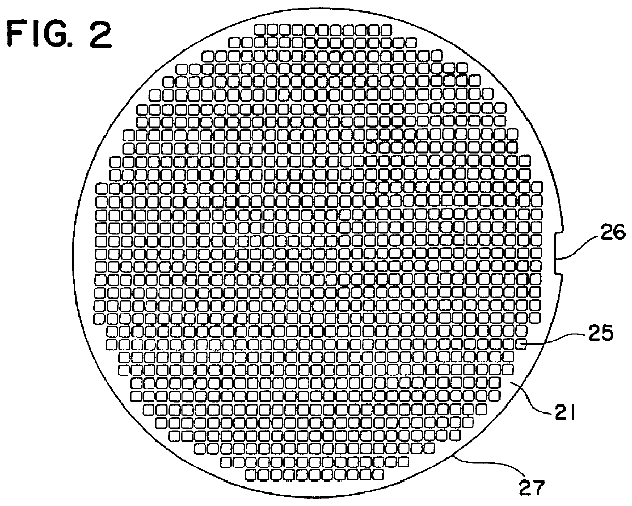 Device for measuring the mass of a fluid element