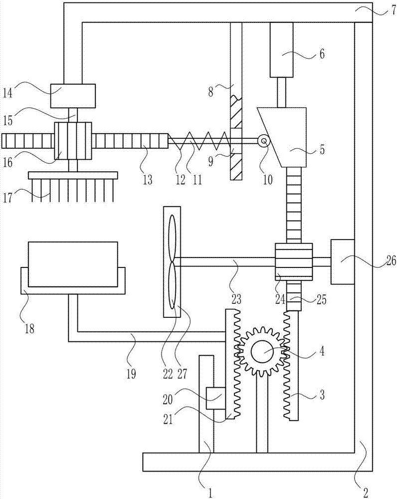 Heat dissipation and dust removal device for electric filter