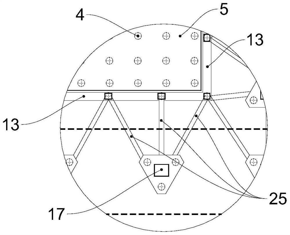 High-containment first-stage structure for property development of reserved vehicle depot and construction method