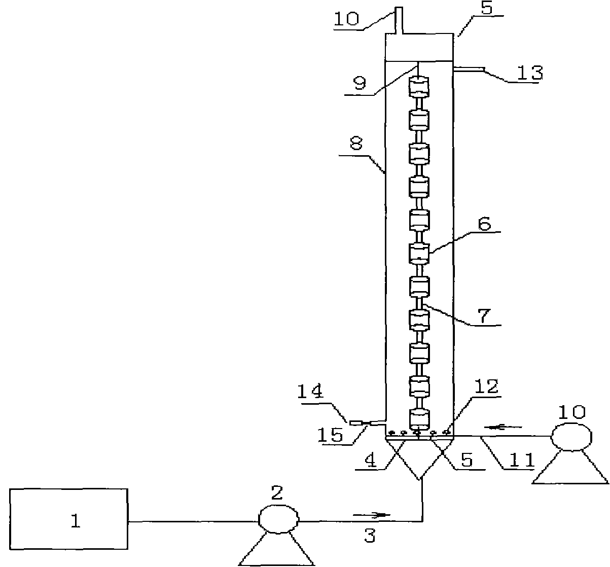 Loofah sponge filler used in slightly polluted source water biological pretreatment and pretreatment method