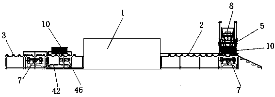 Heat treatment furnace charge frame circulation device