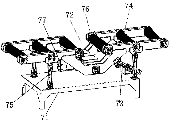 Heat treatment furnace charge frame circulation device