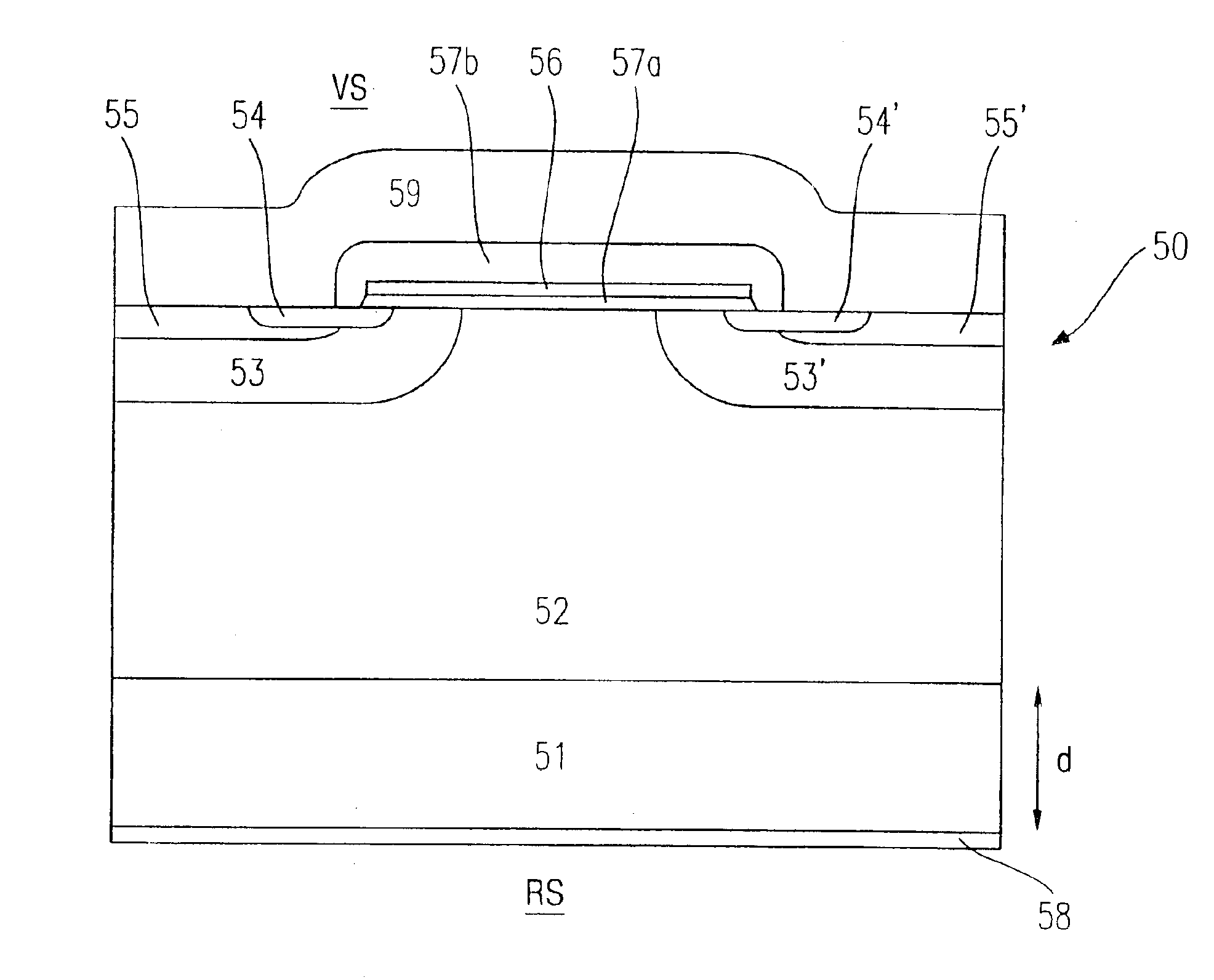 Semiconductor power component and a method of producing same