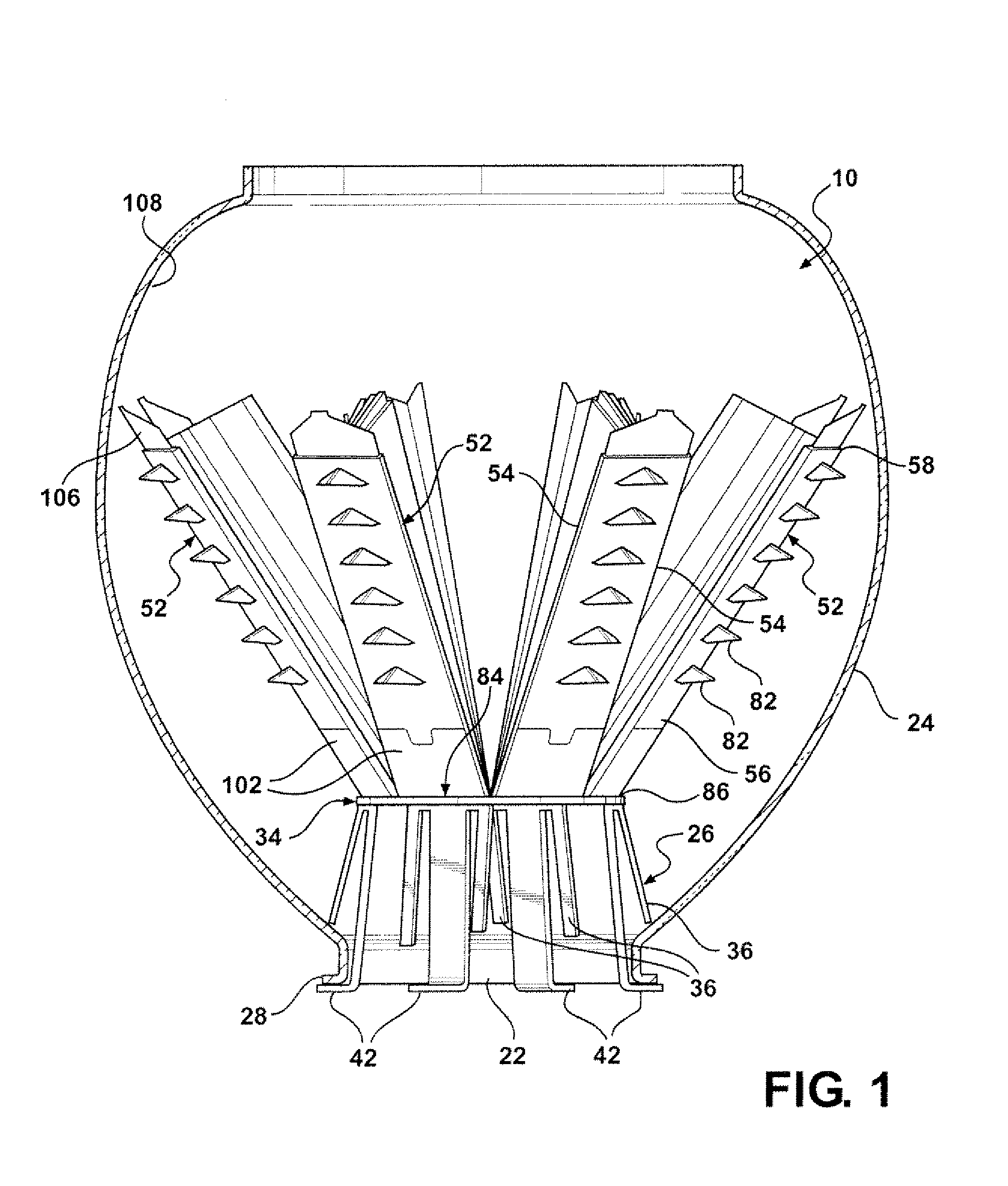 Globe deployable LED light assembly