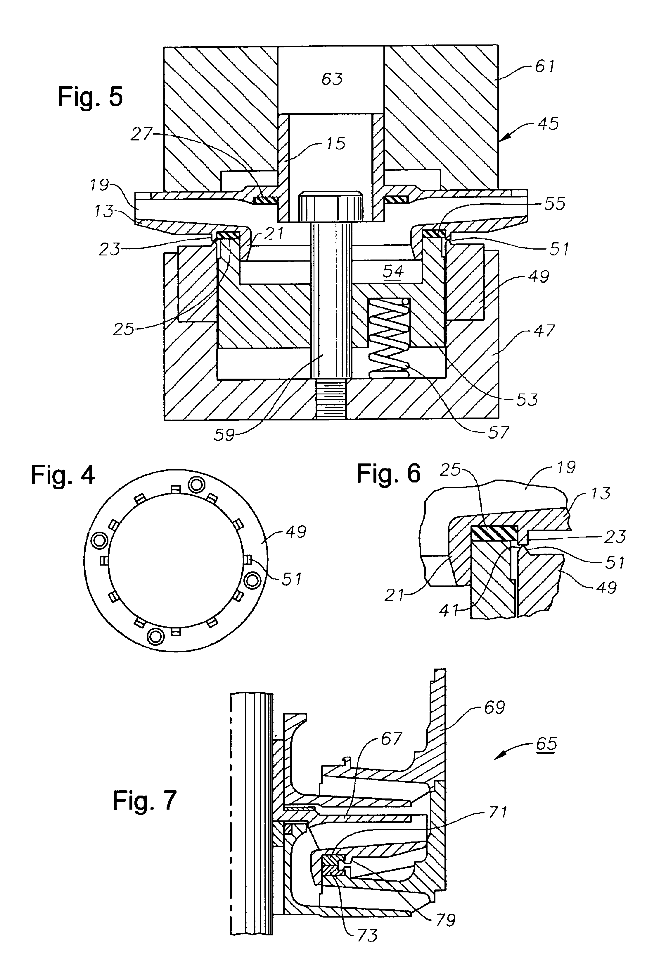 Attachment of bearing elements by deformation