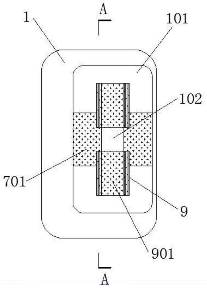 A protective device for thoracoabdominal radiographic examination