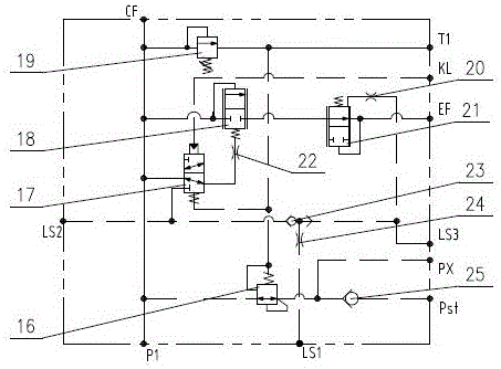 Quantitative/variable hydraulic system of load-sensitive loader