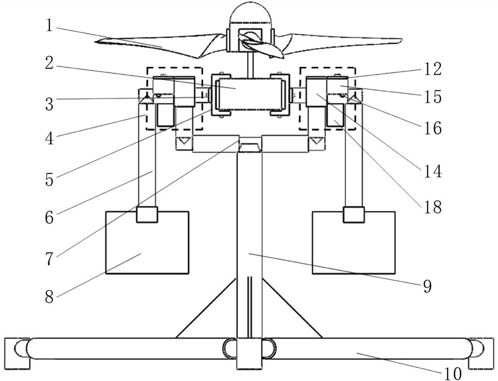 Self-adaptive stable convection horizontal shaft tidal current energy water turbine