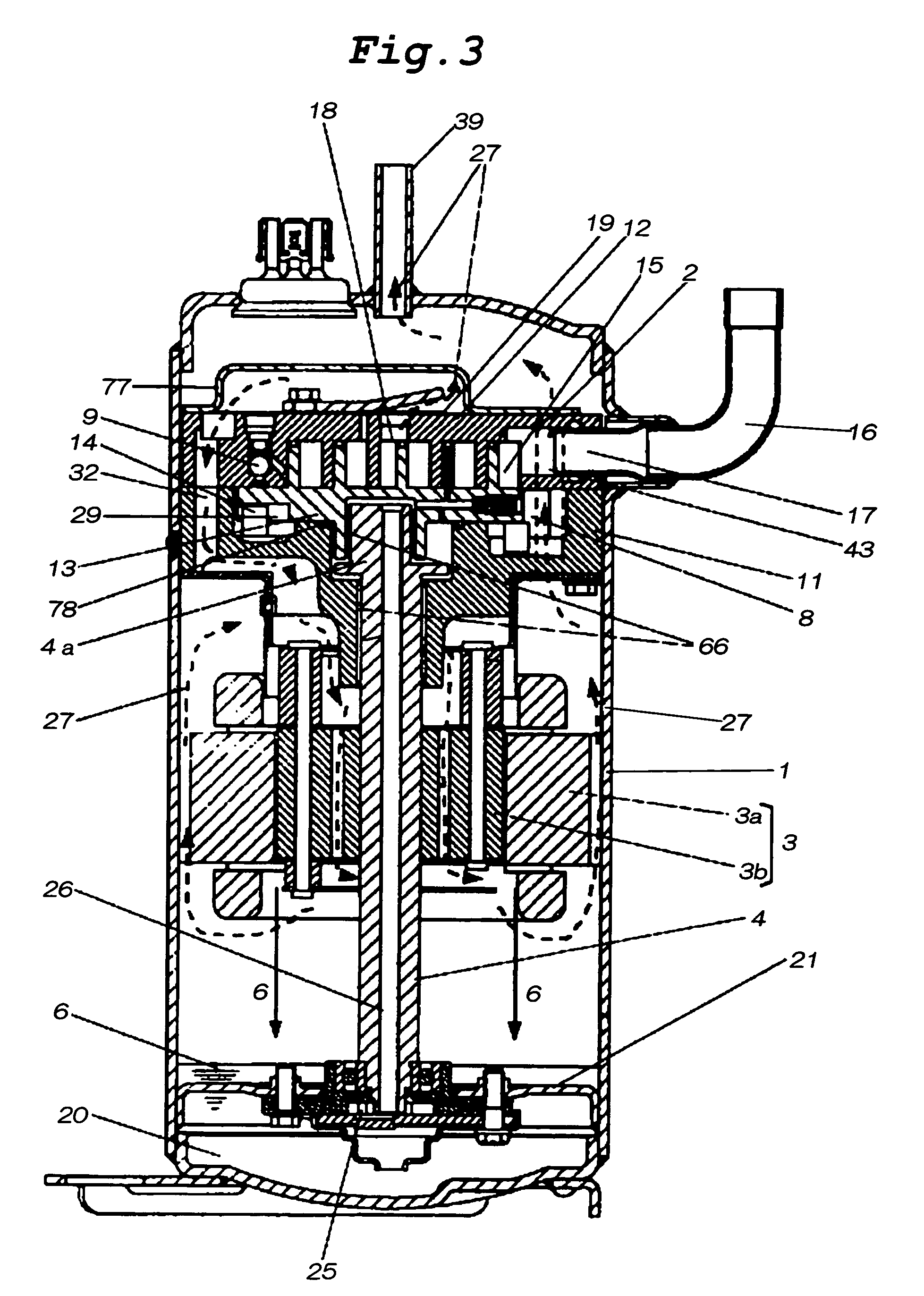 Scroll compressor having an annular recess located outside an annular seal portion and another recess communicating with suction port of fixed scroll