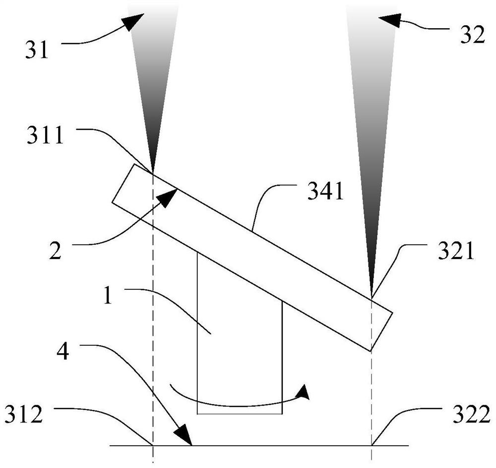 A device and method for measuring the rotation angle of a rotating shaft