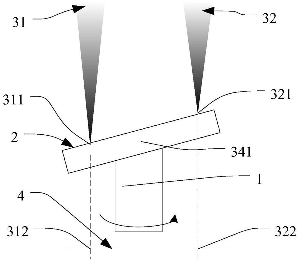 A device and method for measuring the rotation angle of a rotating shaft