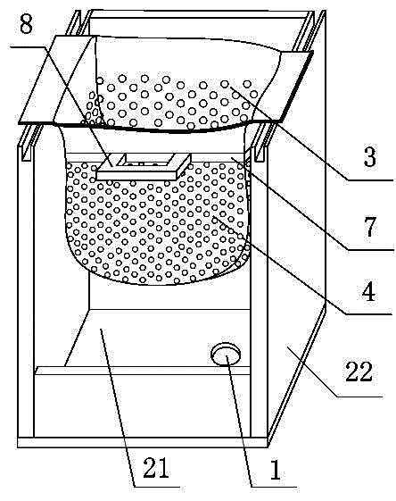 Splash-proof labor-saving drilling fluid screening device