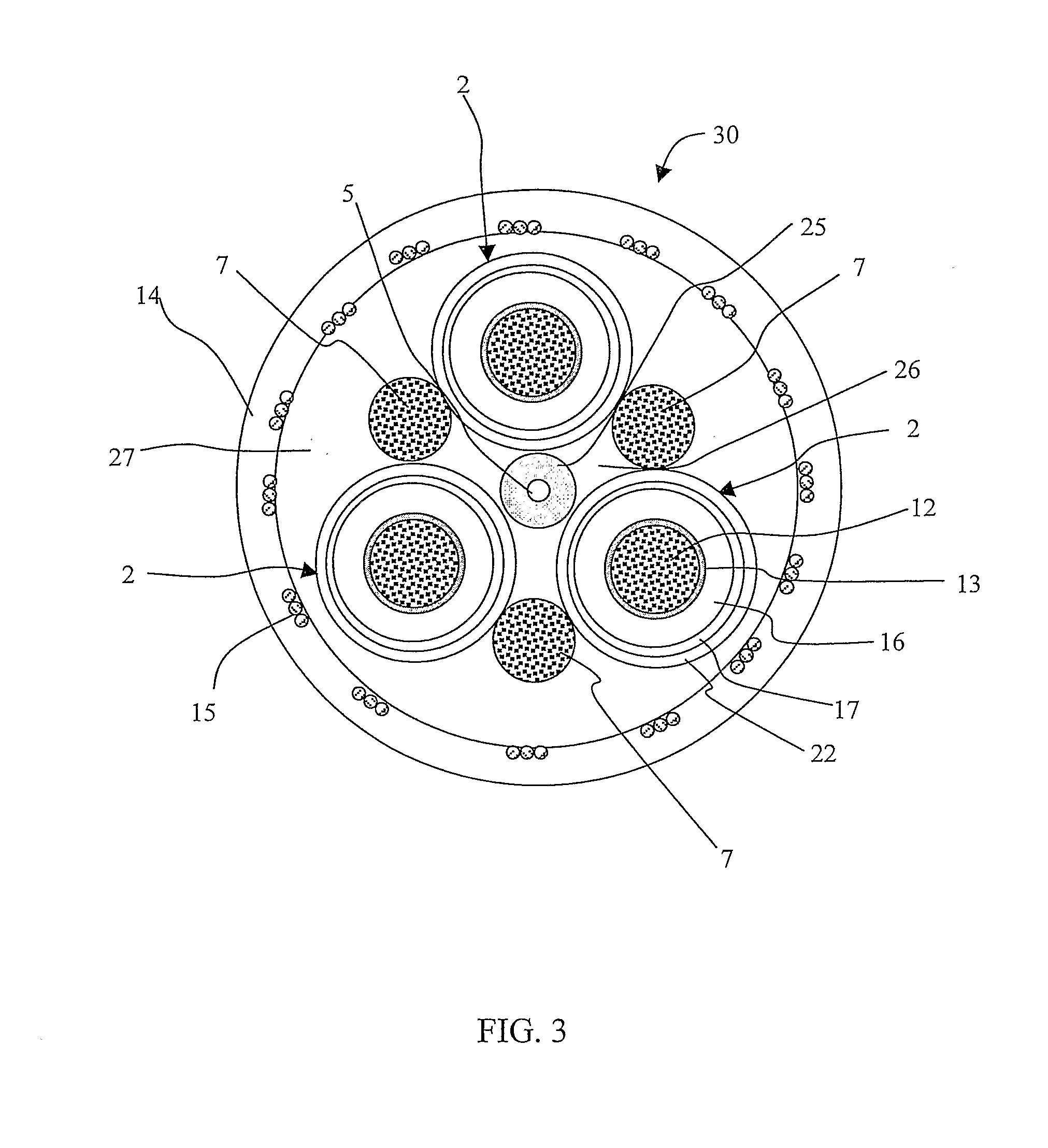 Electric cable with bending sensor and monitoring system and method for detecting bending in at least one electric cable