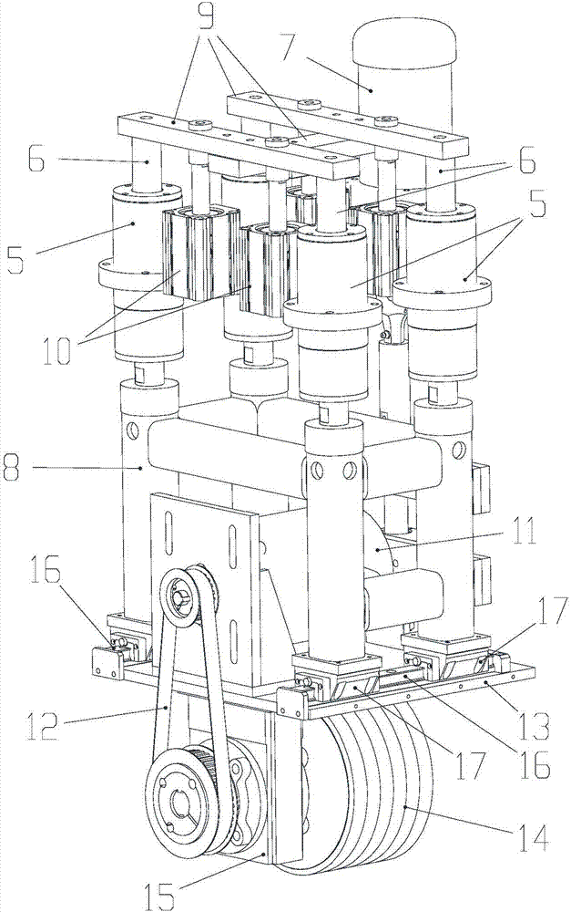 Motor rotor outer surface flexible grinding equipment