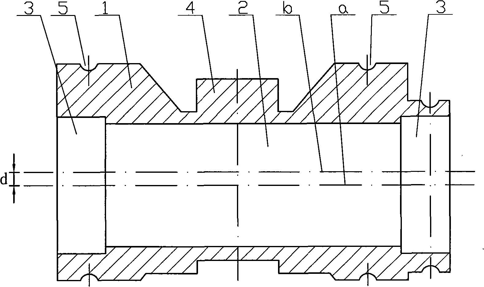 Rear axle housing body of beach vehicle