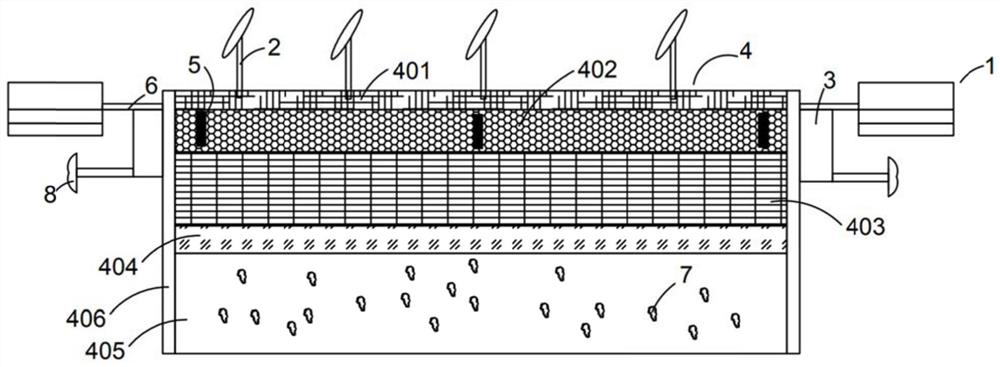 A solar water ecological restoration floating bed system