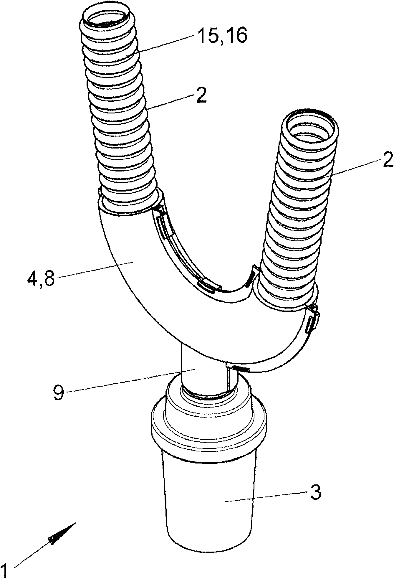 Condensing well for breathing tube