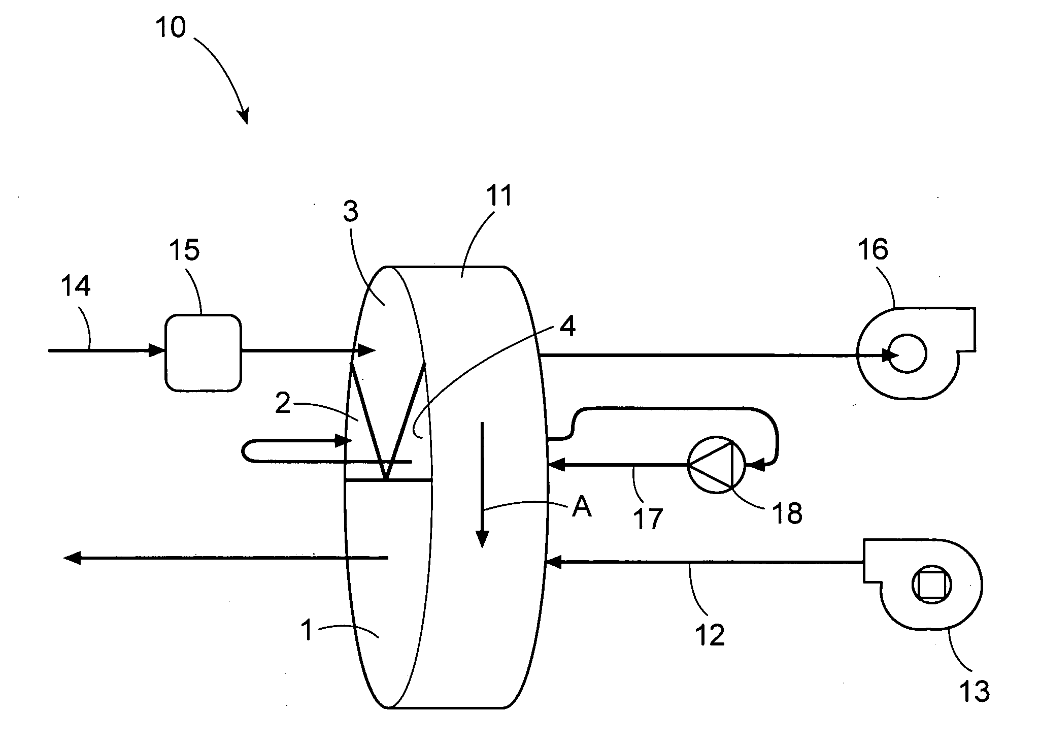 Rotary bed sorption system including at least one recycled isolation loop, and methods of designing and operating such a system