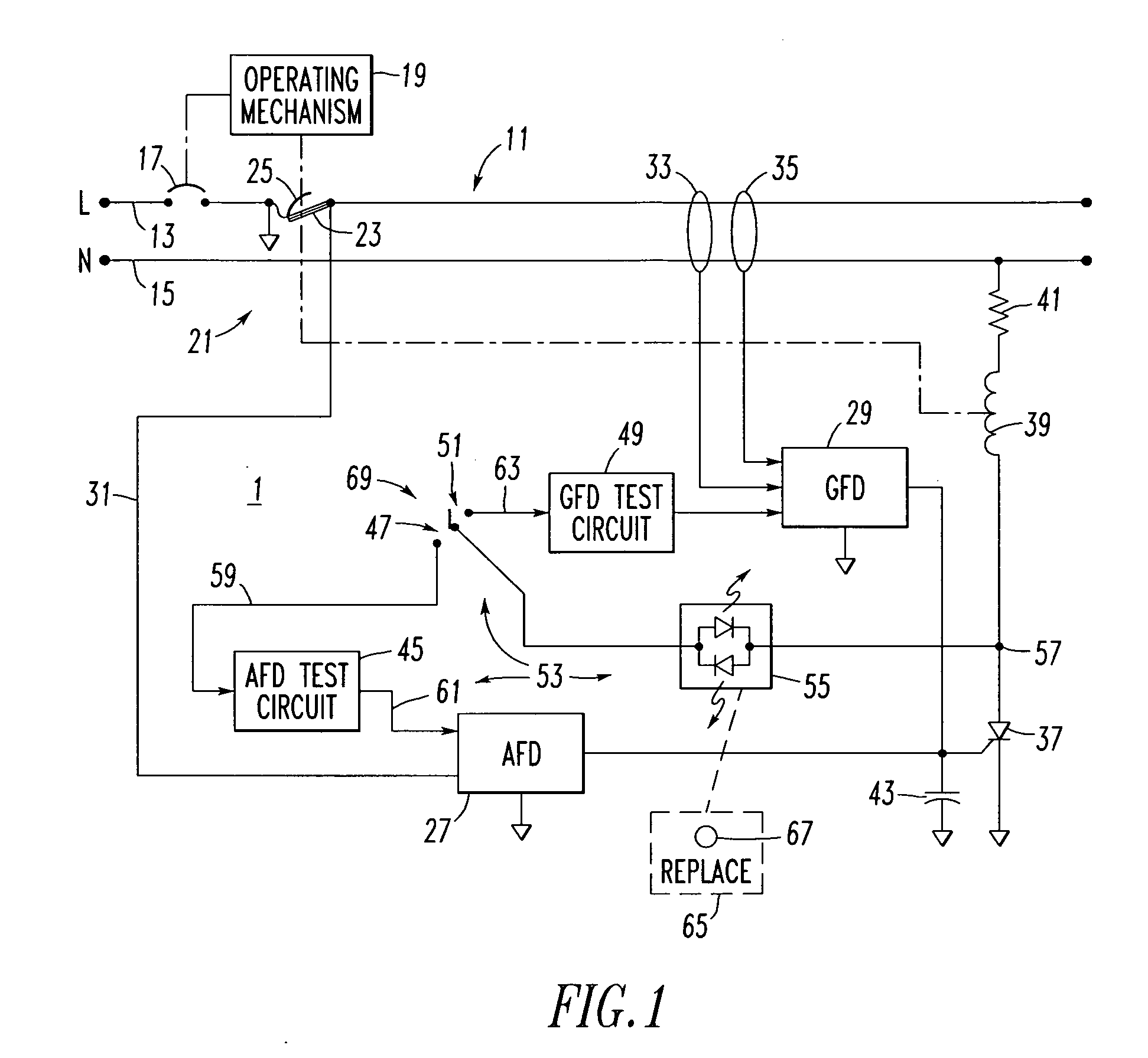 Circuit interrupter including arc fault test and/or ground fault test failure indicator