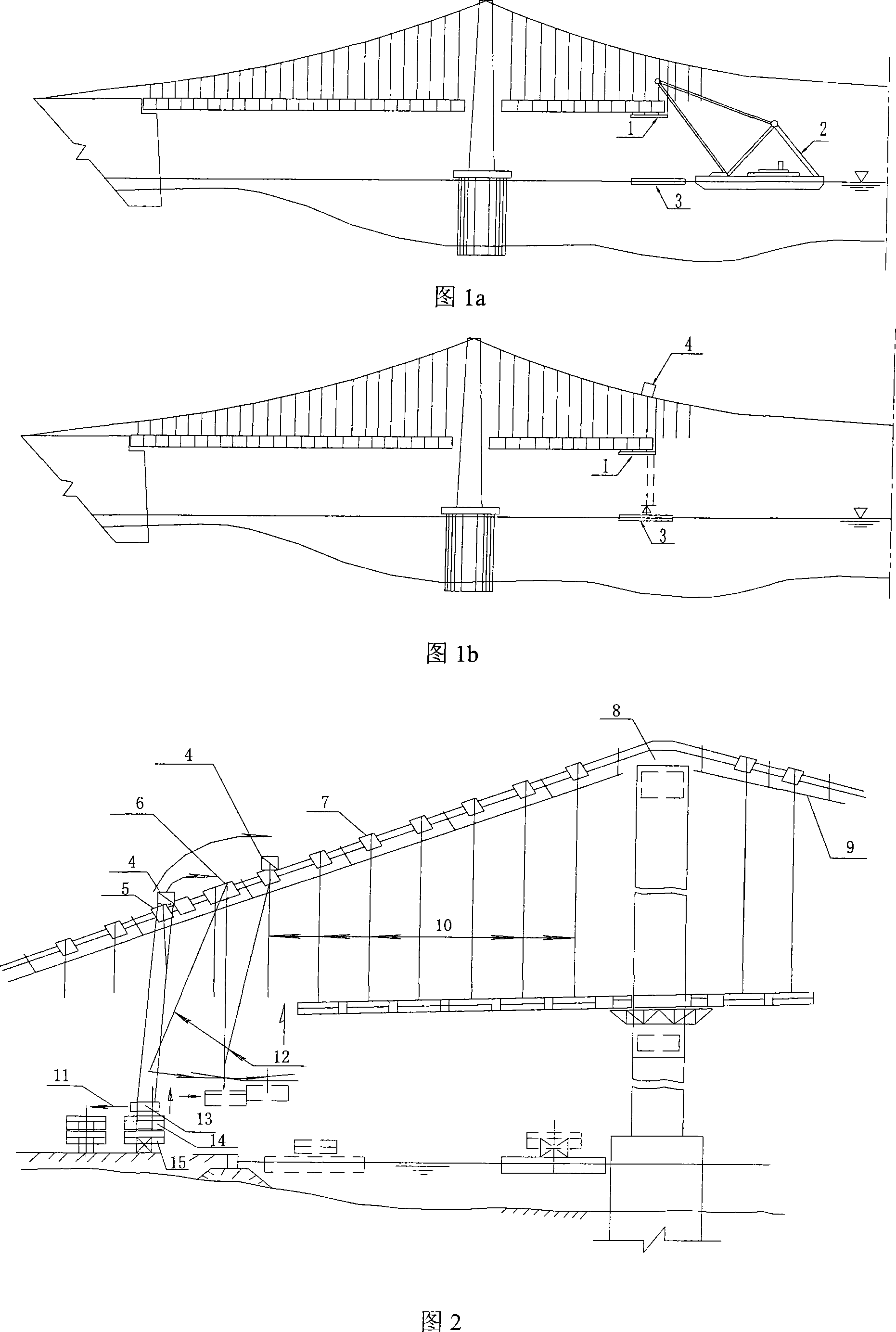 Method for mounting ground anchor type suspension bridge prestressed concrete stiffening box girder