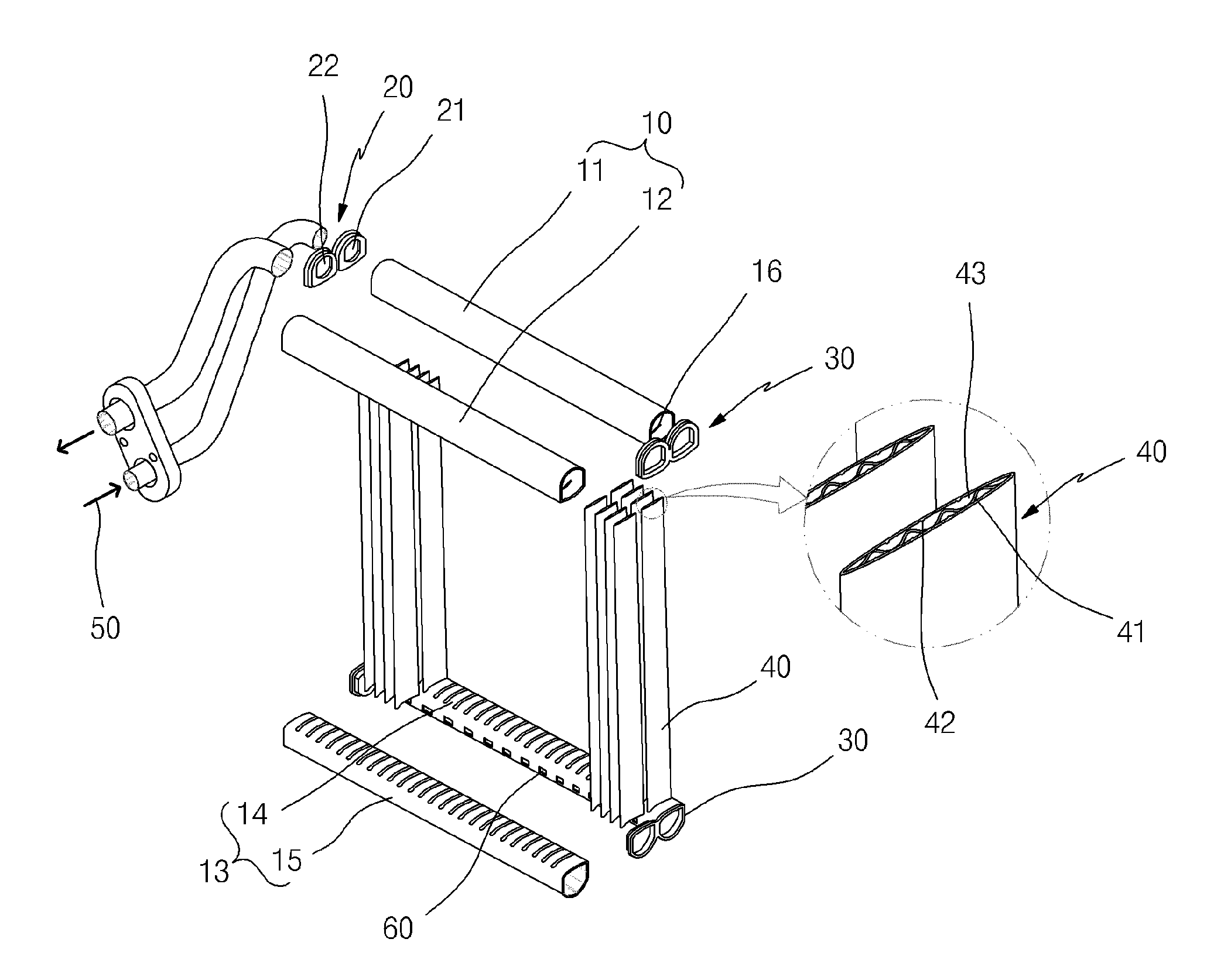 Automotive heat  exchanger to the unification of header and tank and fabricating method thereof