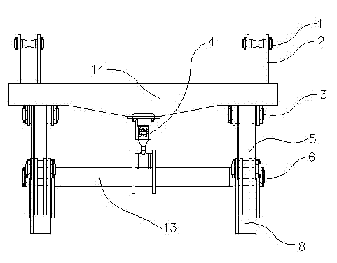 Double-round steel billet hanger