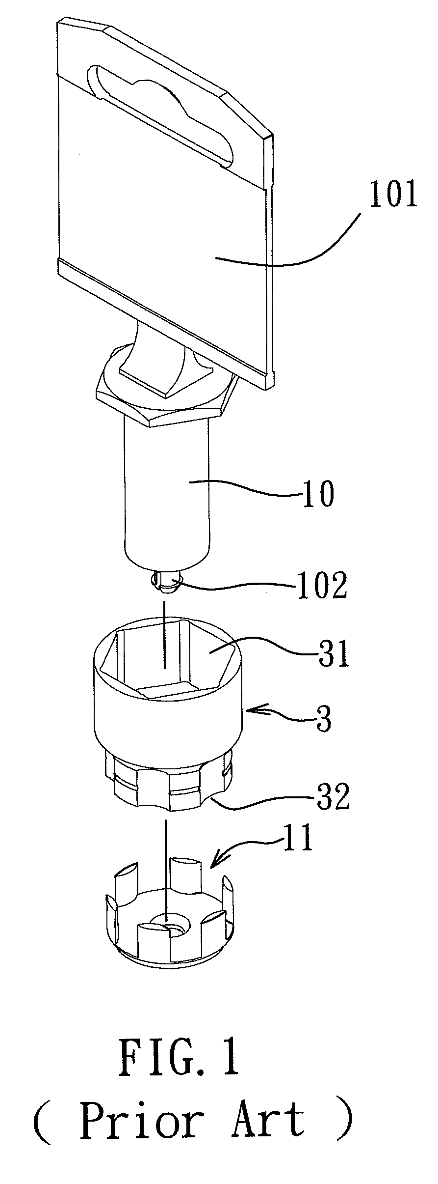 Burglarproof tool fitting holder device