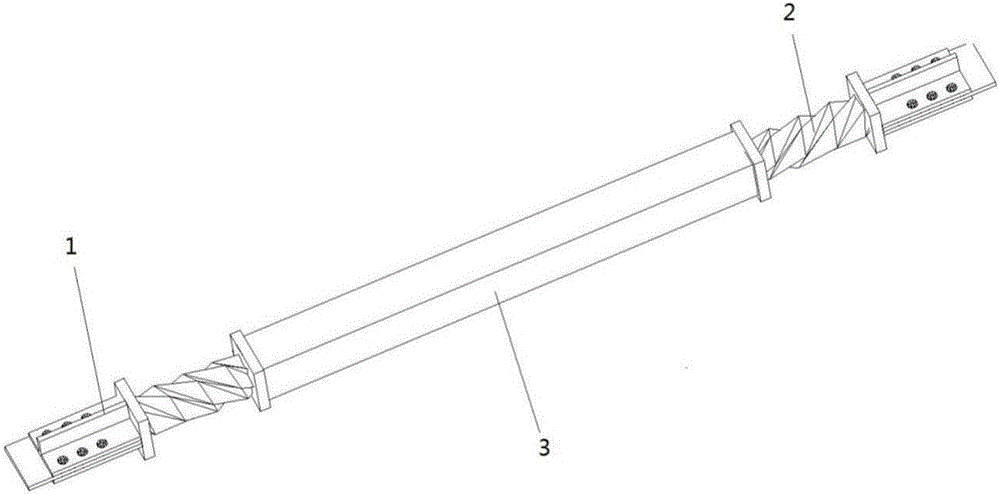 Buckling induction support with ends provided with oblique spiral induction units