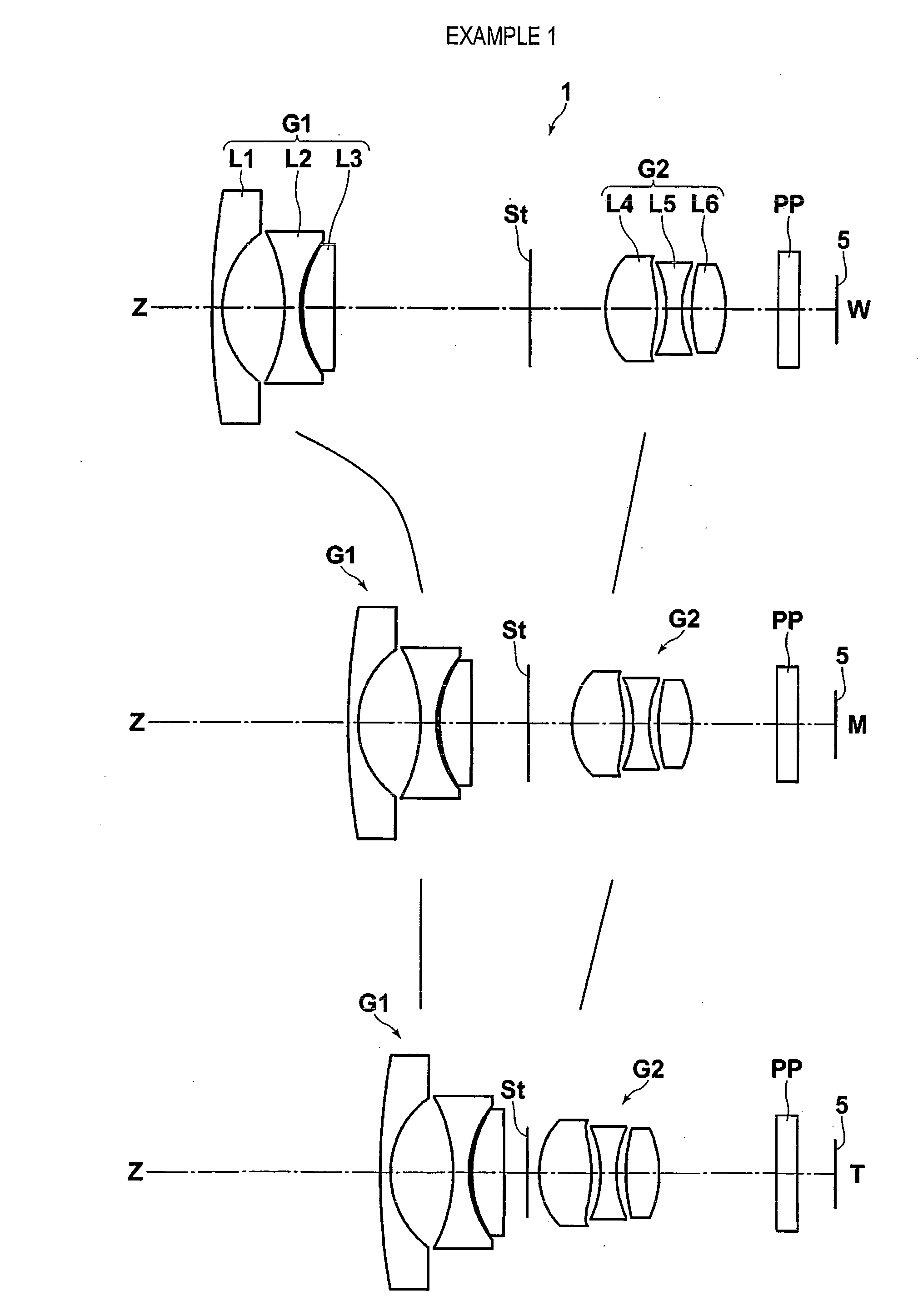 Variable power optical system and imaging device