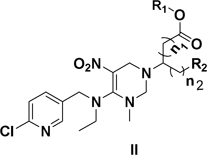 Cis-nitenpyram compound containing amino-acid ester as well as preparation method and application thereof