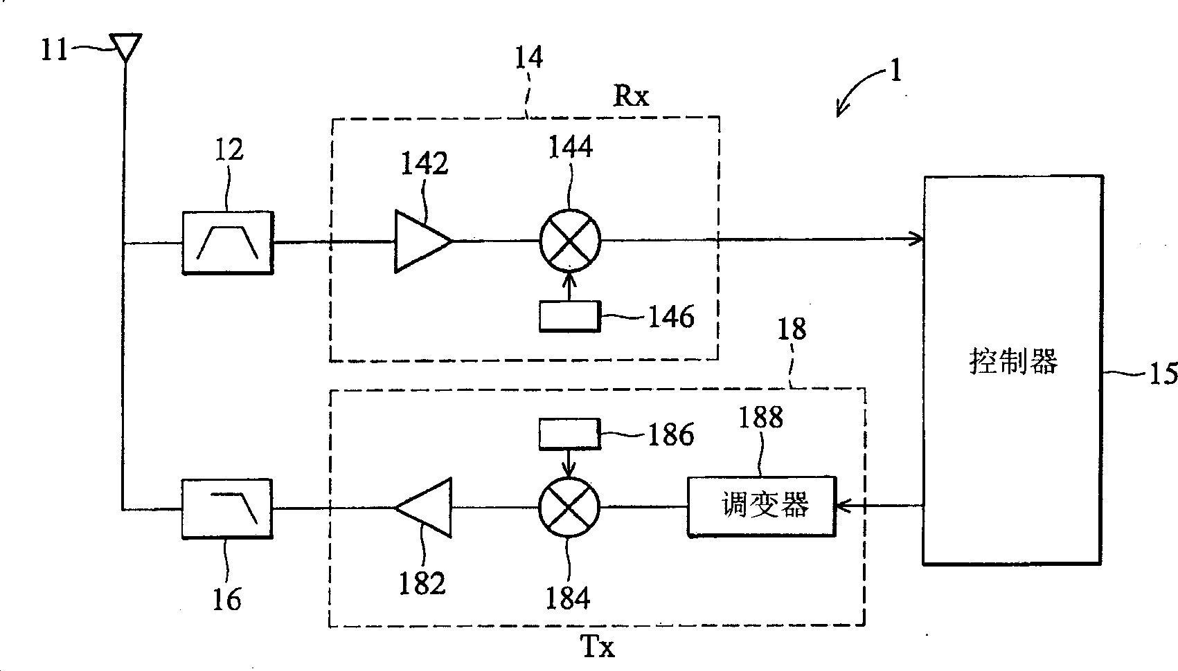 Personal communication device with transmitted RF power strength indicator and method thereof