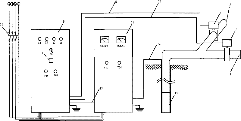 Automatic desilting control device and method for drop-irrigation head of multi-sand driven well