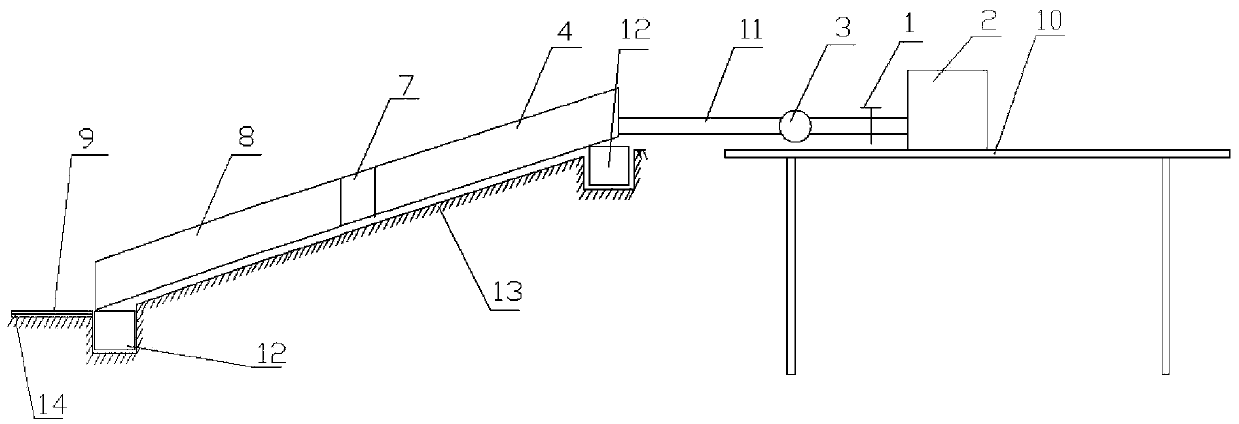 Debris flow simulation test device and test method capable of adjusting and controlling hazard-cause factors