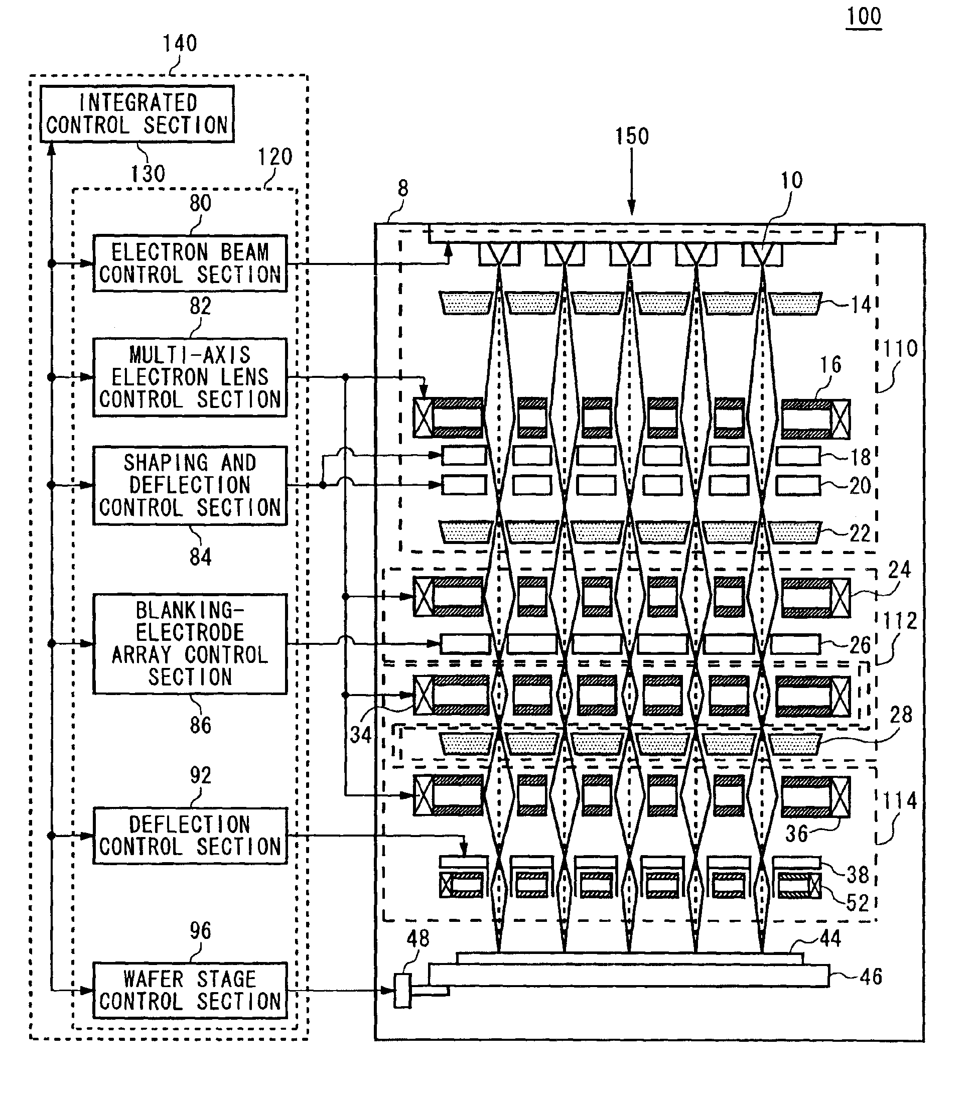 Electron beam exposure apparatus, electron beam exposure apparatus calibration method, and semiconductor element manufacturing method