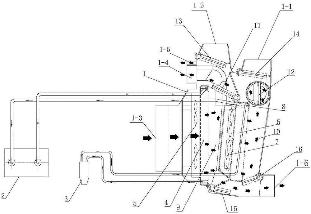 Vehicle heat pump air conditioning system with heating and refrigerating functions