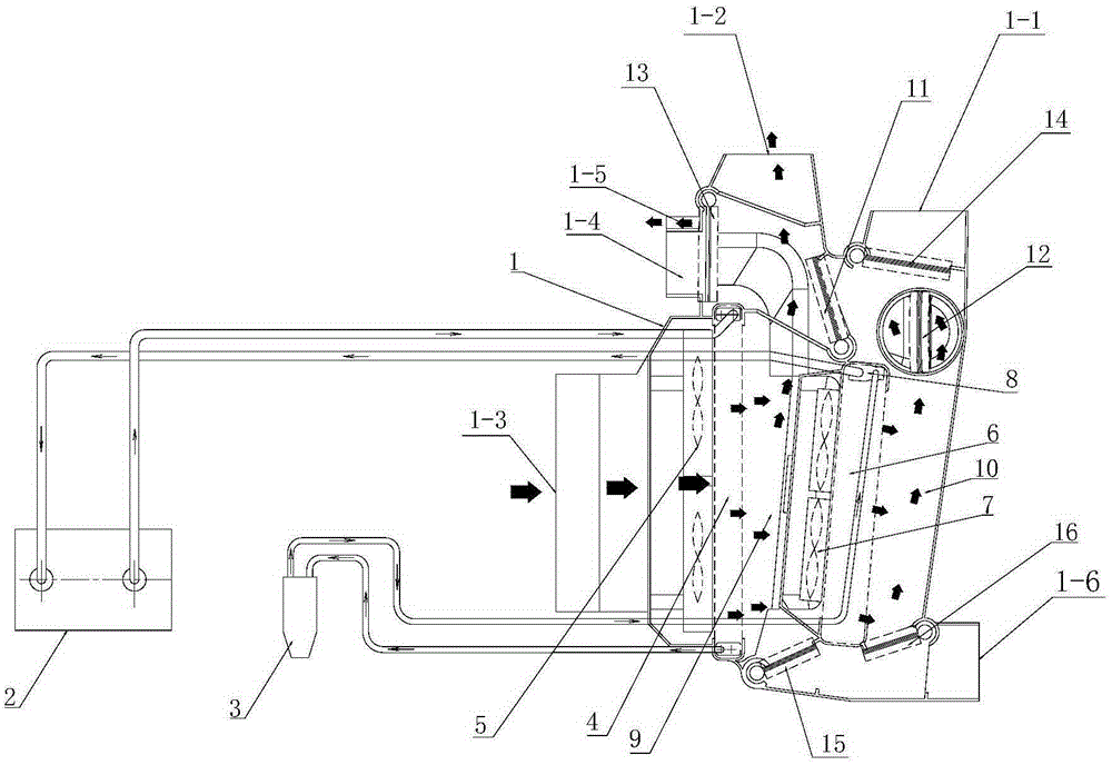 Vehicle heat pump air conditioning system with heating and refrigerating functions