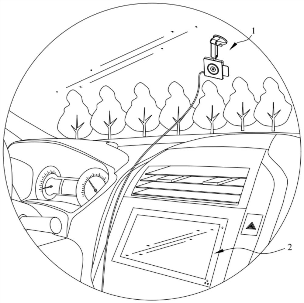 Wireless driving recording navigation device and method combining image recognition and augmented reality