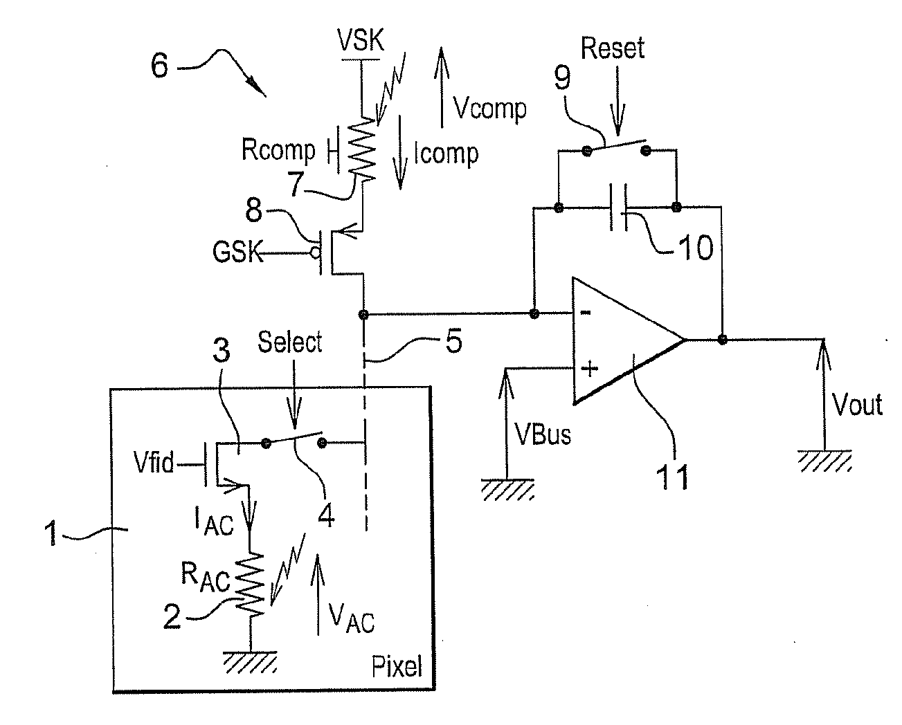 Device for detecting infrared radiation with bolometric detectors