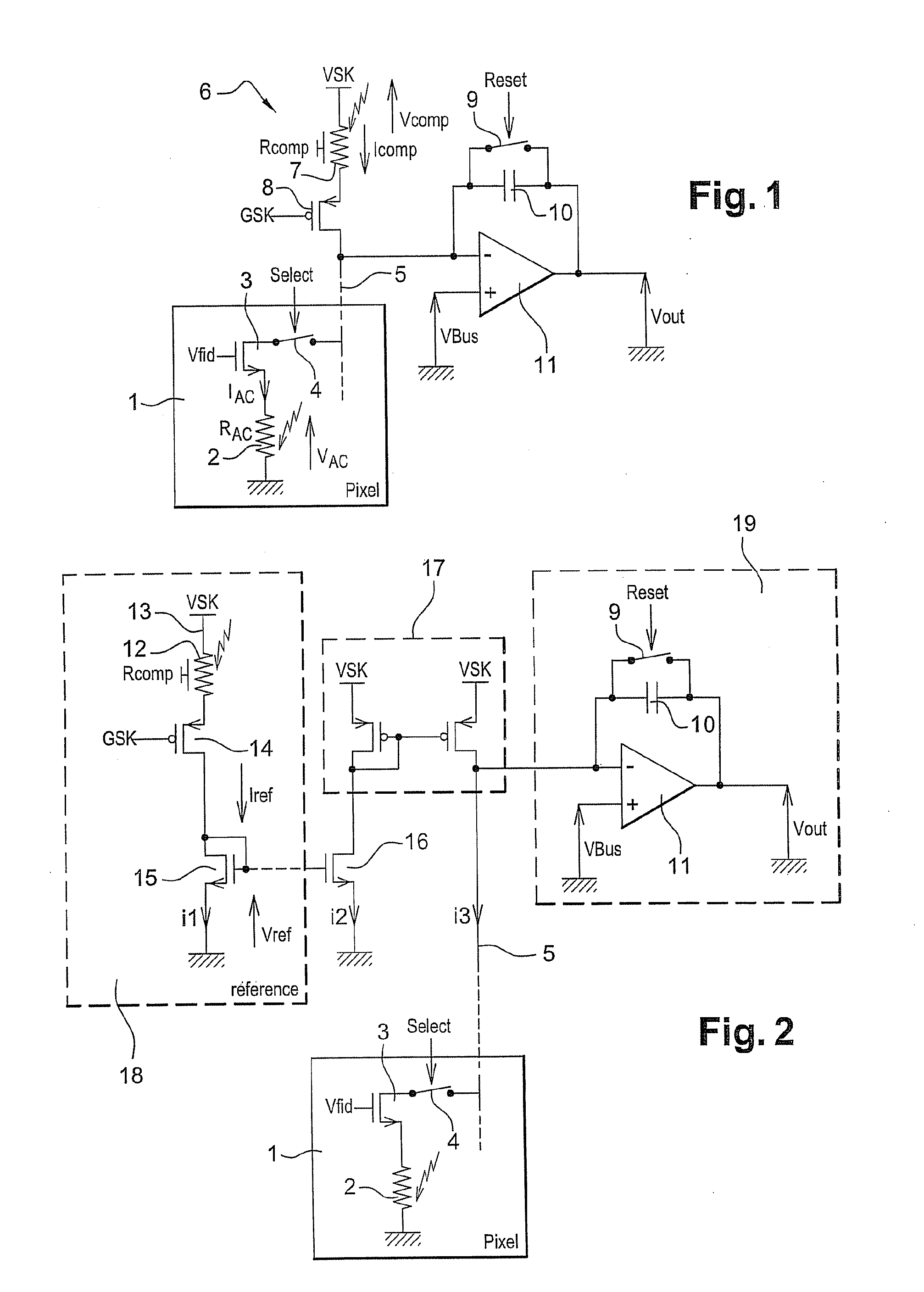 Device for detecting infrared radiation with bolometric detectors