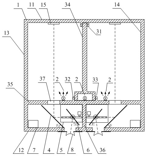 Stereoscopic vision flickering perception test device