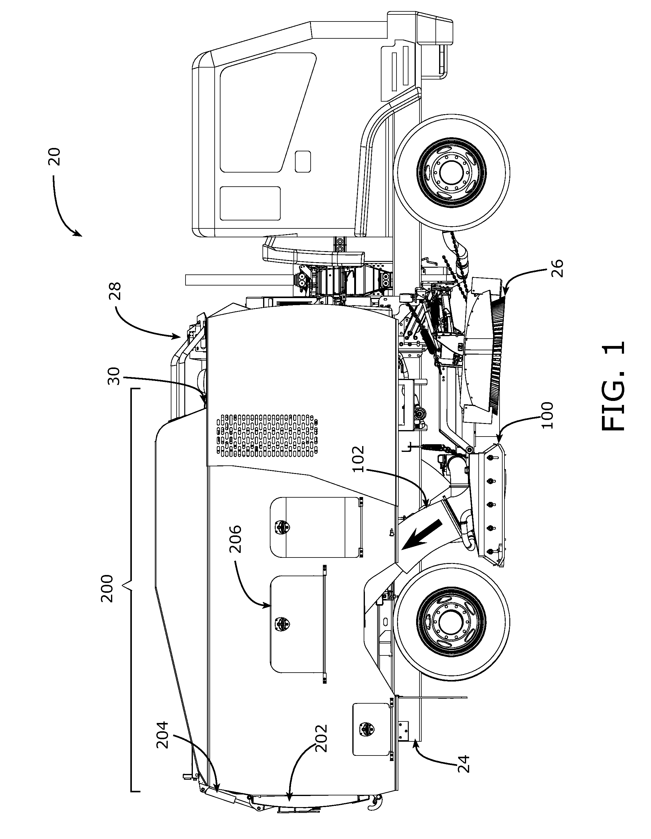 High Efficiency Intake Hood System For Mobile Sweeper Vehicles