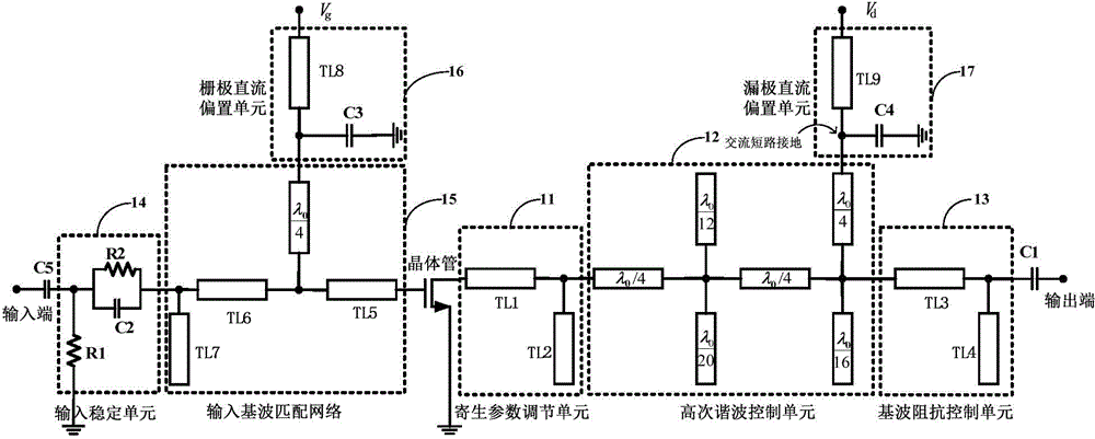 High-order F type power amplification circuit and radio frequency power amplifier