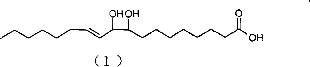 Dihydroxyoleic acid, preparation method and application thereof